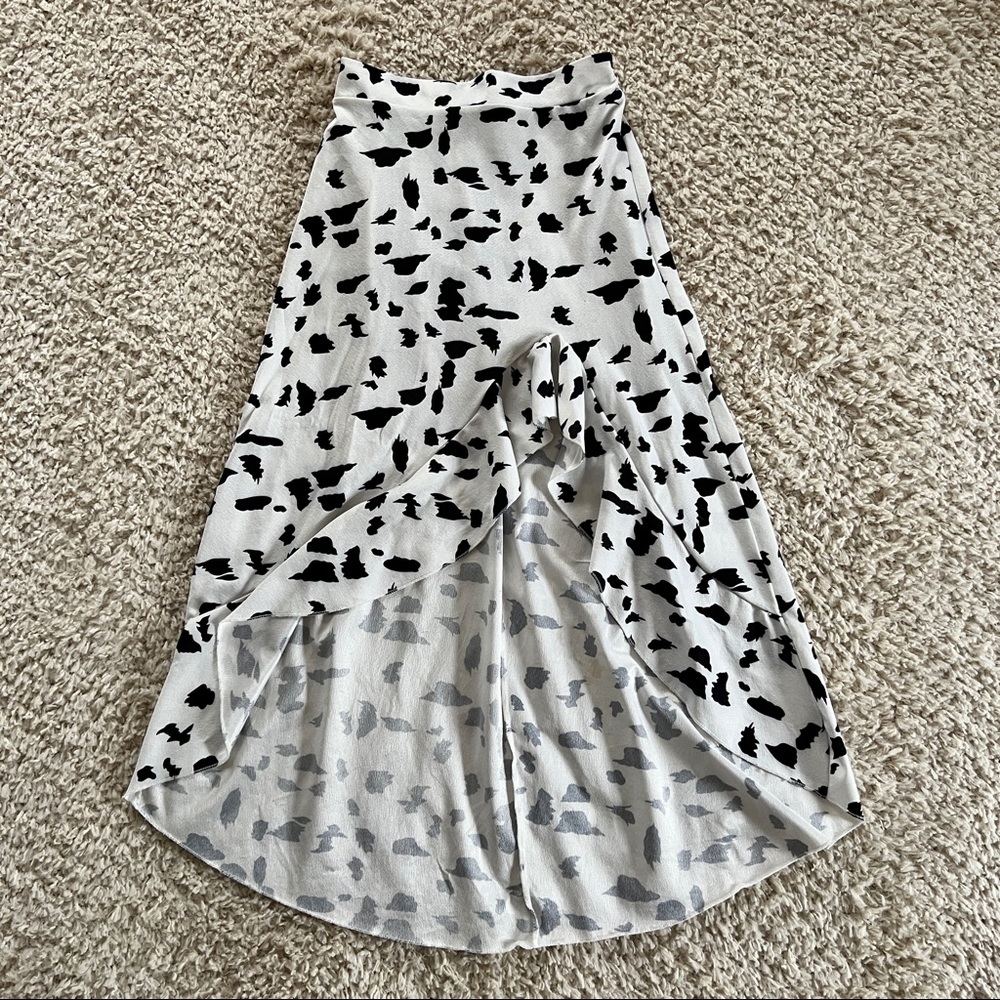 Cow Print Maxi Skirt